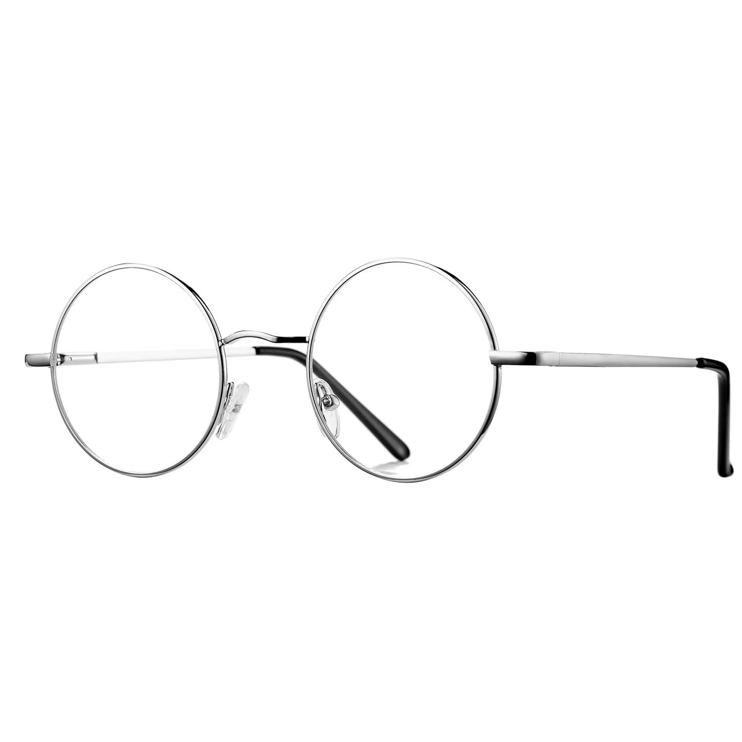 Pro Acme Retro Small Round Metal Frame Clear Lens Eyeglasses 46mm (1.81 inches) | Fashionable Non-Prescription Eyewear