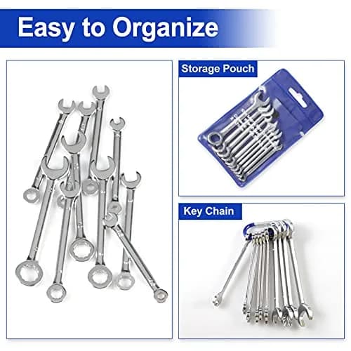 SPEEDWOX Mini Ignition Wrench Set Metric 10 Pcs 4mm-11mm Spanner Wrench | Rust-Resistant Chrome Finish thumbnail 5