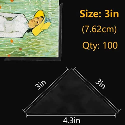Lineco Self-Adhesive Polypropylene Mounting Corners, 3 Inch, 100 PCS | Acid-Free, Archival Support for Photos & Art thumbnail 4