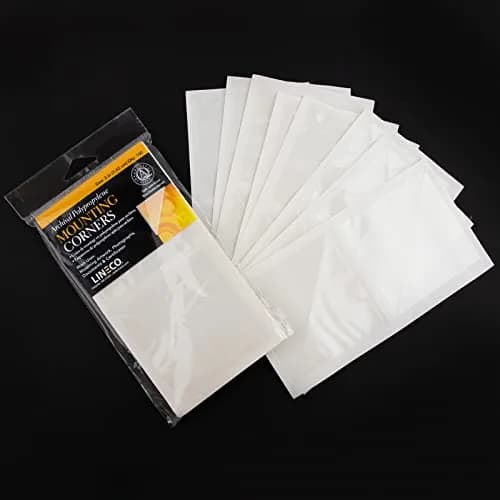 Lineco Self-Adhesive Polypropylene Mounting Corners, 3 Inch, 100 PCS | Acid-Free, Archival Support for Photos & Art thumbnail 2
