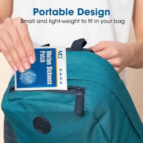 MQ 14ct Motion Sickness Patches Non Drowsy Waterproof Patch Behind Ear for Cruise Travel, Long Last 72H | Natural Herb Relief thumbnail 5