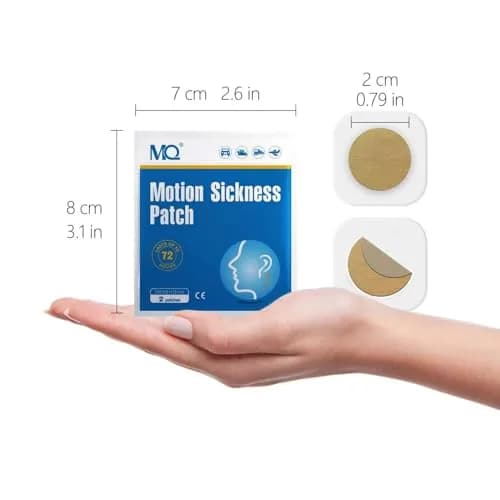 MQ Motion Sickness Patches 42ct | Non Drowsy, Waterproof Behind Ear for Travel & Cruise thumbnail 5