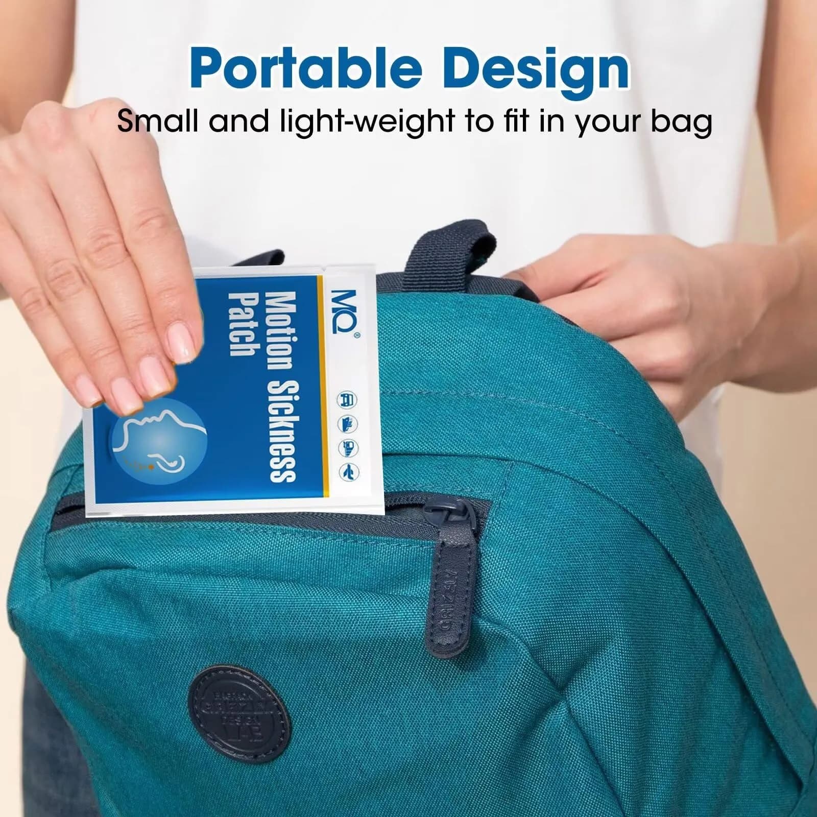 MQ Motion Sickness Patches 42ct | Non Drowsy, Waterproof Behind Ear for Travel & Cruise thumbnail 2