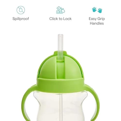 Munchkin Any Angle Sippy Cups for Toddlers 2 Pack | Spill Proof Weighted Straw with Handles thumbnail 4