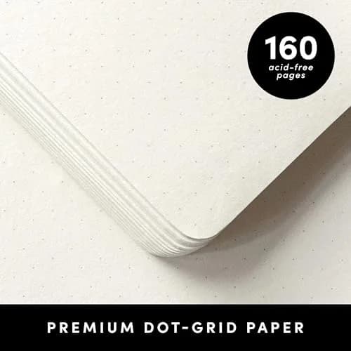 PAPERAGE Dotted Journal Notebook, Royal Blue, 14.4 cm x 20.3 cm (5.6 in x 8 in) | Acid-Free 100 GSM Paper for Smooth Writing thumbnail 4