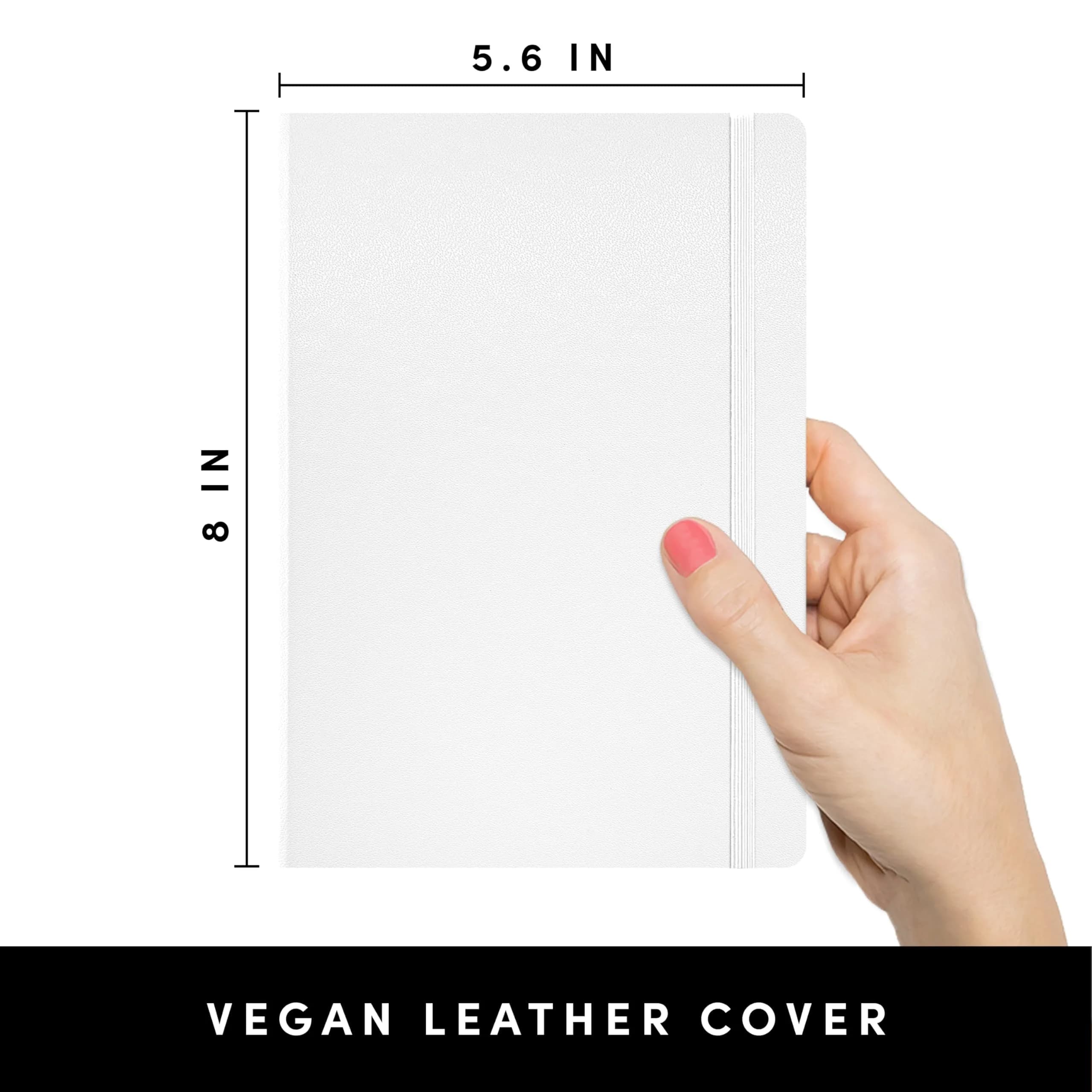 PAPERAGE Lined Journal Notebook, Hardcover Journal for Work, School & Note Taking, 160 Pages, 5.6" x 8", College Ruled, White thumbnail 2