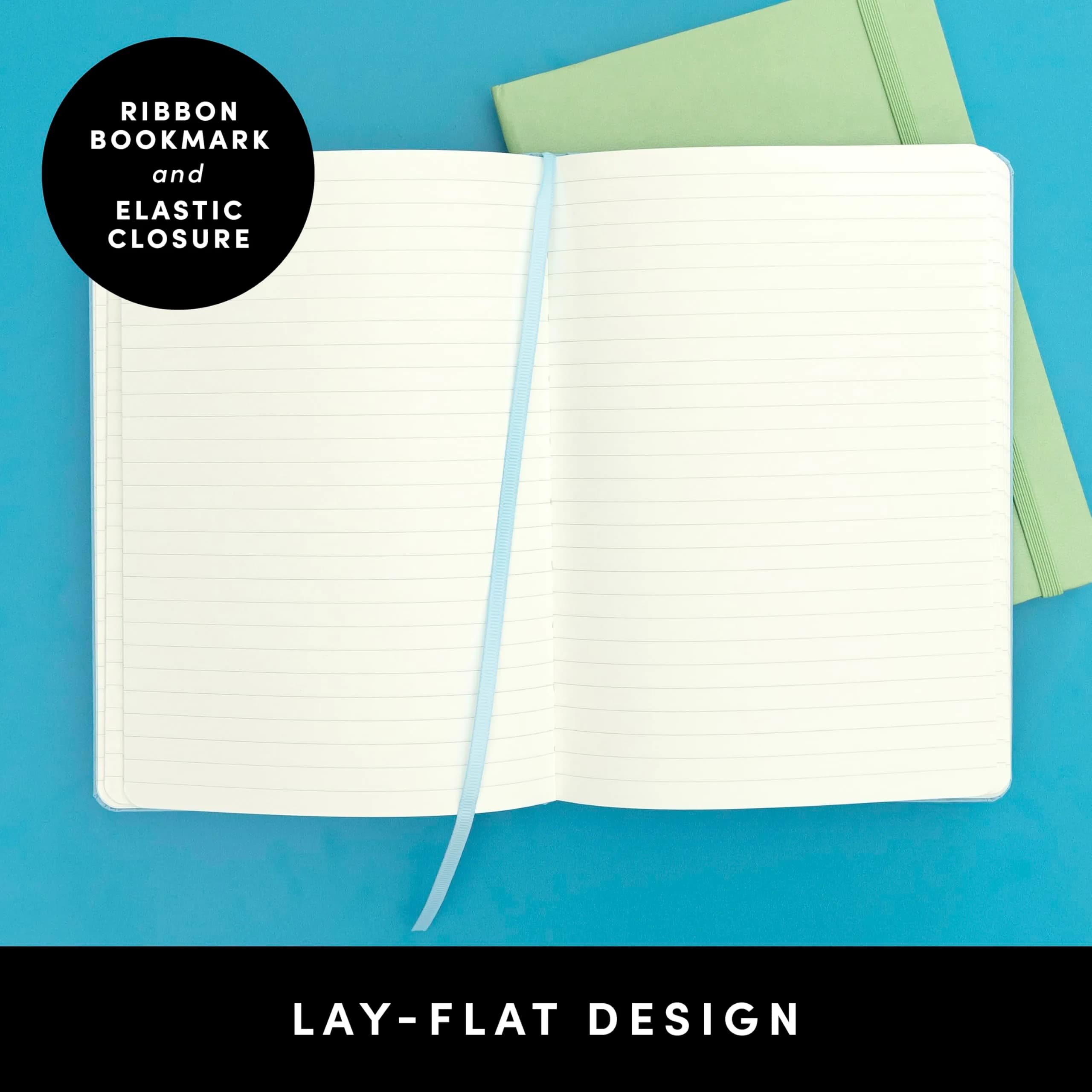 PAPERAGE Lined Journal Notebook, Hardcover Journal for Work, School & Note Taking, 160 Pages, 5.6" x 8", College Ruled, White thumbnail 3