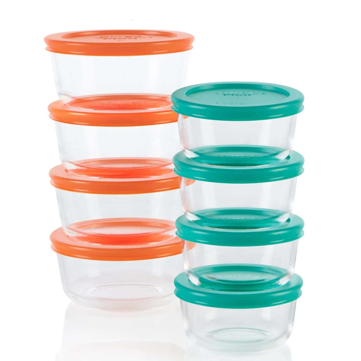 Pyrex Simply Store 7-Pack Glass Food Storage Containers Set with Lids 1.9L (7-Cup) | Airtight & Leak-Resistant for Kitchen & Pantry — Glass