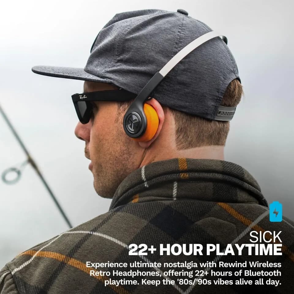 JLab Rewind 2 Retro Wireless On-Ear Headphones | 20+ Hour Playtime, EQ3 Sound, Google Fast Pair thumbnail 3
