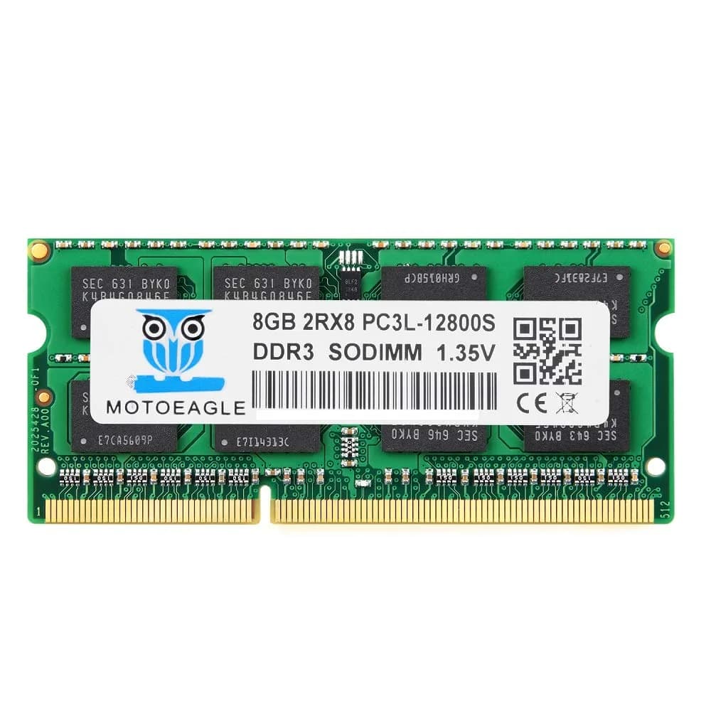 motoeagle DDR3 1066MHz SODIMM 8GB (2x4GB) RAM Kit | Upgrade Laptop Performance — Green PC3 12800S 8GBx1