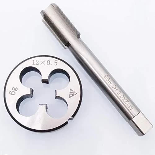 Yodaoke HSS M12 x 0.5mm Threading Die & Tap Set | Metric Right Hand, 80mm Tap & 38mm Die Diameter (110c) thumbnail 3