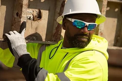 Ridgeline Full Brim Vented Hard Hat with 4-Point Ratchet Suspension, White | ANSI Z89.1 Type I Class C thumbnail 7