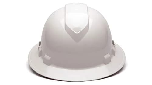 Ridgeline Full Brim Vented Hard Hat with 4-Point Ratchet Suspension, White | ANSI Z89.1 Type I Class C thumbnail 2