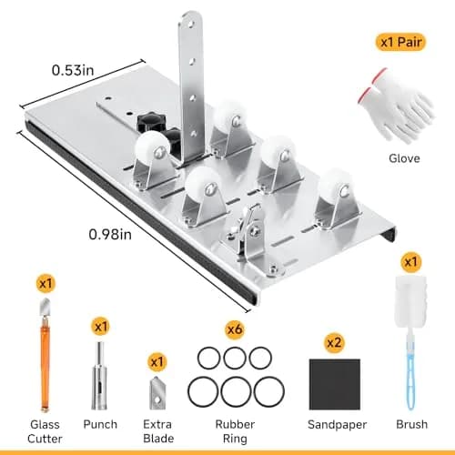 Kalawen Glass Bottle Cutter Kit for DIY Projects | Cuts Wine, Beer, Liquor, Whiskey, Alcohol, Champagne Bottles (Black, 35cm L x 15cm W x 7cm H) thumbnail 8