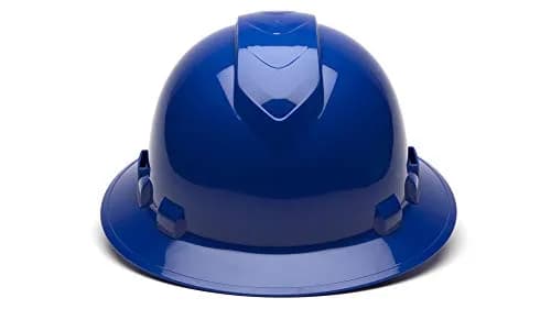 Ridgeline Blue Full Brim Vented Hard Hat with 4-Point Ratchet Suspension | ANSI Z89.1 Type 1 Class C thumbnail 2