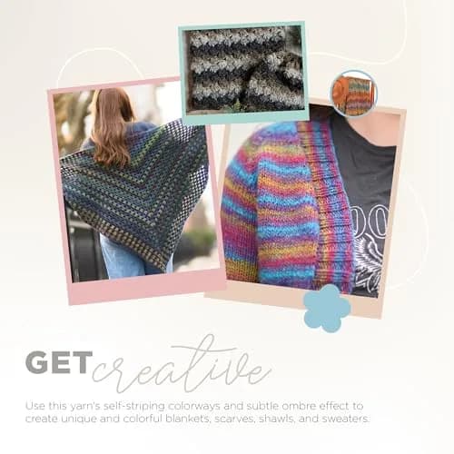 Lion Brand Yarn Muticolor Ferris Wheel Yarn Pink Marmalade | Self-Striping Acrylic for Knitting & Crocheting thumbnail 6