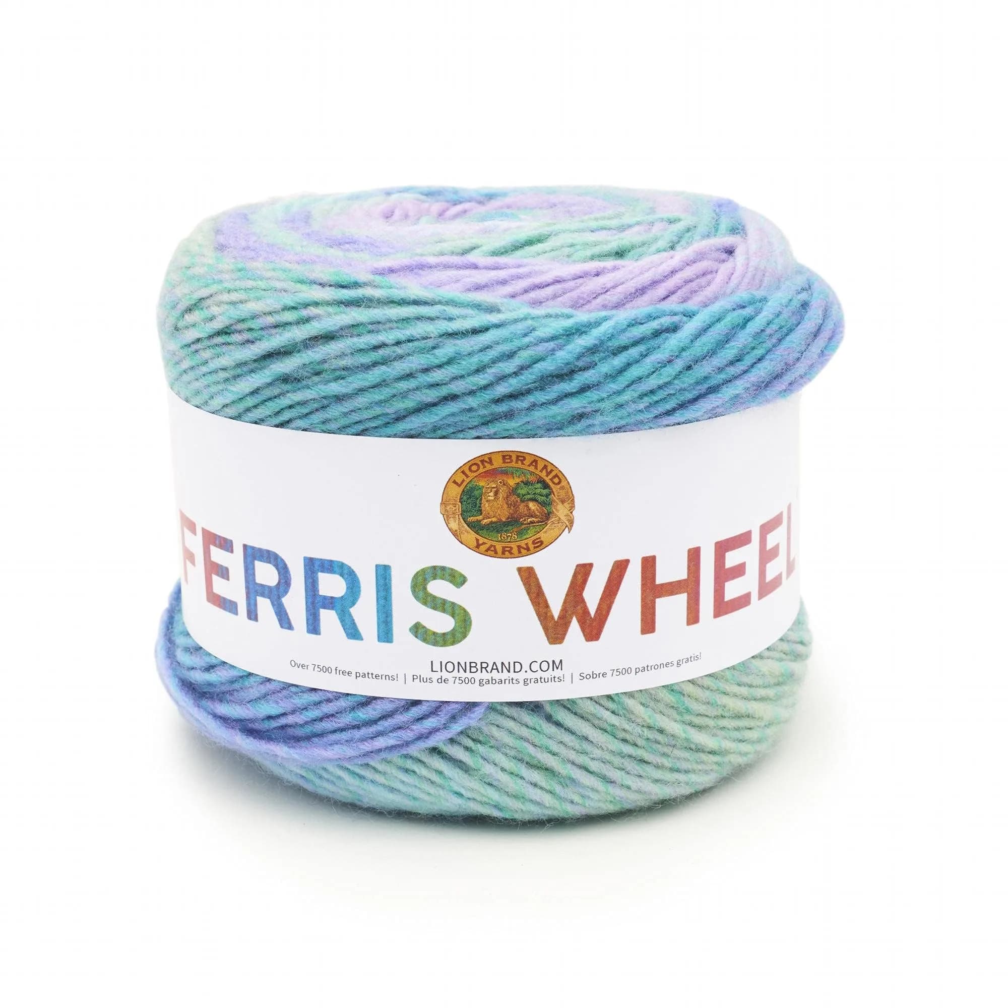 Lion Brand Yarn Ferris Wheel Crochet Yarn Morning Java Multicolor | 270 yd. Worsted Acrylic for Colorful Crafts — Cotton Candy
