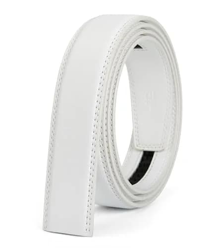 Nelbons 35mm/1 3/8" Men's Ratchet Belt Strap | Fits 40mm Buckles, Leather, Adjustable thumbnail 2