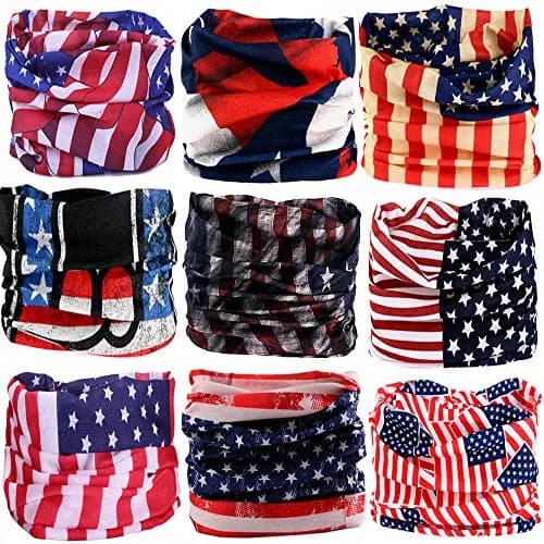 KALILY American Flag Headband Bandana 25x48cm (9.5x19 Inch) | Versatile Headwear for Sports & Outdoors thumbnail 1