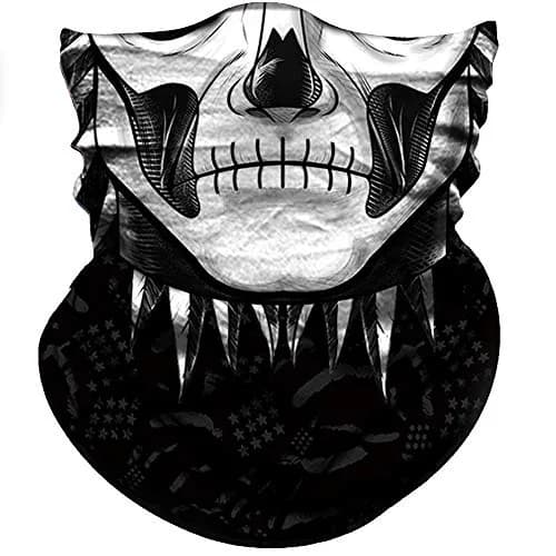 Obacle Motorcycle Face Mask Sun UV Dust Wind Protection Seamless Bandana Skeleton Face Mask for Men Women Bike Riding Cycling Biker Fishing Outdoor Festival thumbnail 1