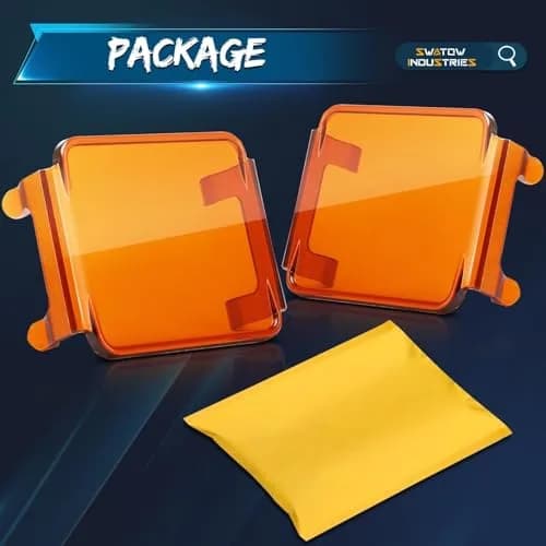 SWATOW INDUSTRIES 3 Inch Amber LED Pod Light Covers (2-Pack) | Street Legal Protection thumbnail 7