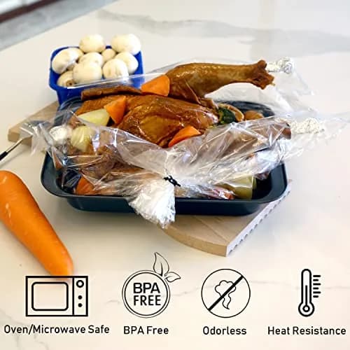 WRAPOK Oven Cooking Bags Medium Size Roasting Baking Bag for Meats & Seafood, 14 x 17 Inch, Pack of 5 thumbnail 2