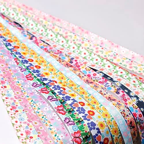 QingHan 3/8" Grosgrain Ribbon 160yd (480ft) | 80 Vibrant Colors for Crafts & Gift Wrapping thumbnail 3