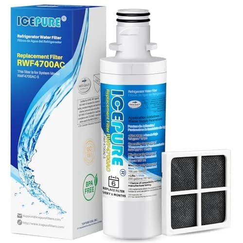 ICEPURE RWF4700AC Refrigerator Water Filter with LT120F Air Filter Combo | NSF/ANSI Certified for LG & Kenmore Refrigerators thumbnail 1