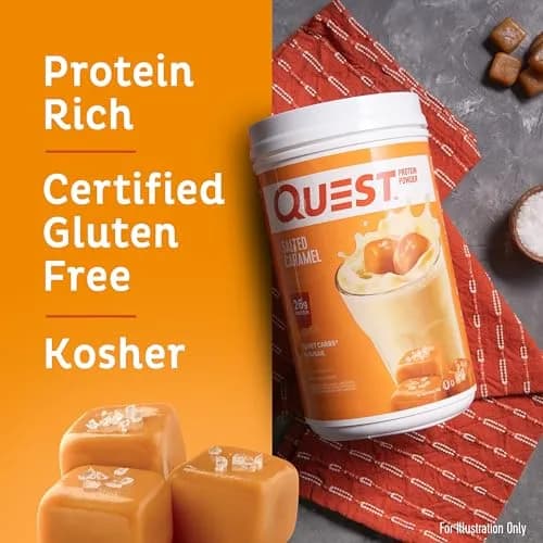 Quest Salted Caramel Protein Powder 1.6lb | 26g Protein, Low Sugar & Carbs, Gluten-Free thumbnail 3