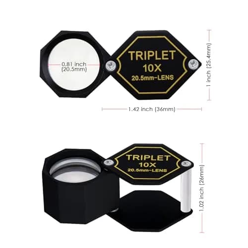 DANOPLUS 10x Magnifier Jewelry Loupe 20.5mm | Achromatic Triplet Lens for Jeweler, Stamp, Coin, Hobbyist thumbnail 4