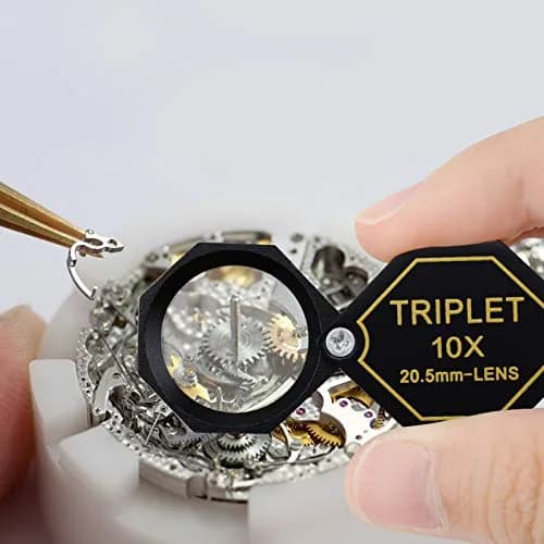 DANOPLUS 10x Magnifier Jewelry Loupe 20.5mm | Achromatic Triplet Lens for Jeweler, Stamp, Coin, Hobbyist thumbnail 2