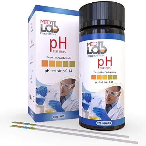 Med Lab Diagnostics Universal pH Test Strips 200 Count | Accurate pH 0-14 for Water, Urine, Saliva thumbnail 1