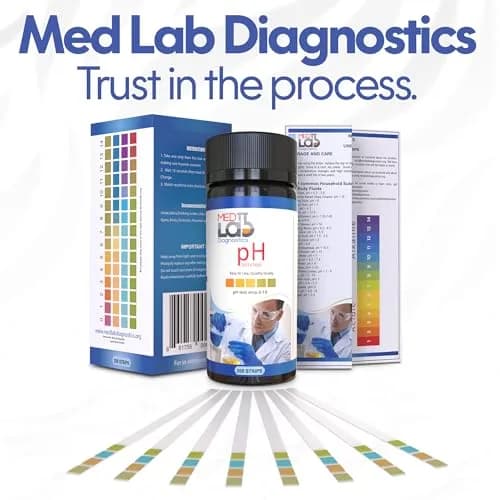 Med Lab Diagnostics Universal pH Test Strips 200 Count | Accurate pH 0-14 for Water, Urine, Saliva thumbnail 7