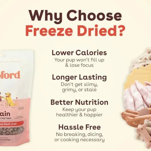 Pupford Freeze Dried Training Treats for Dogs & Puppies (Beef Liver, 4 oz) | All-Natural, Low-Calorie, Perfect for Training thumbnail 3