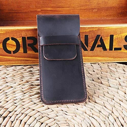 Daimay Handmade Crazy Horse Leather Pen Case Holder | 16cm x 7cm (6.3 x 2.2 inch) thumbnail 3