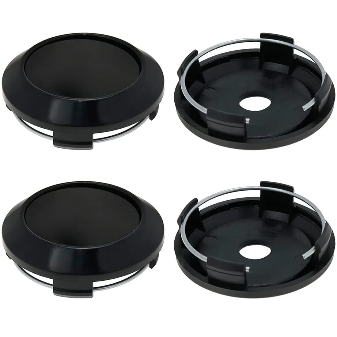 AUTUT Black 67mm Wheel Center Caps 4-Pack | Enhance Vehicle Elegance