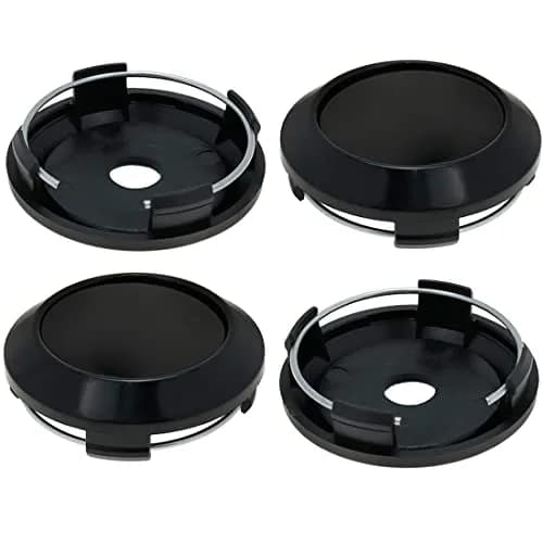 AUTUT Black Wheel Center Caps 64mm (2.51") Outer Diameter | Protects Hubs & Bolts thumbnail 1