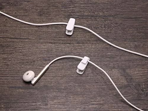 Mini Skater 6Pcs White Earphone Wire Clips | 1 Inch Length, 1.5mm Wire Diameter thumbnail 2