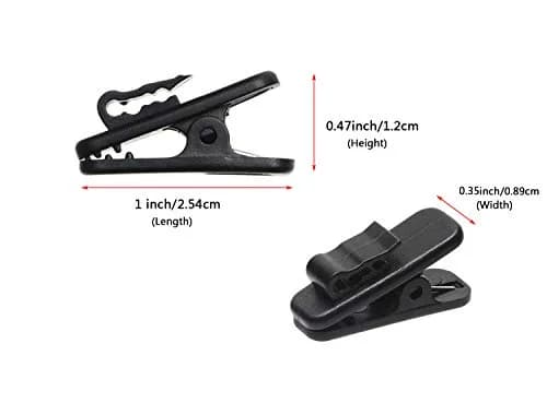 Mini Skater Black Earphone Wire Clips 6Pcs | Tangle Free Cord Management for 1.5mm Round Wires thumbnail 2