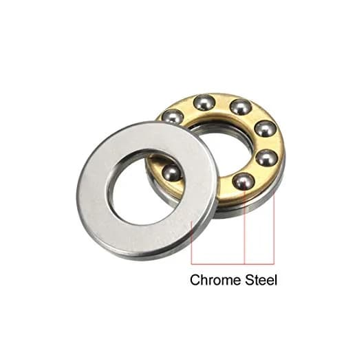 uxcell F6-12M Thrust Ball Bearings 6mm x 12mm x 4.5mm Chrome Steel Single Direction 2pcs | Industrial Grade Bearing for Axial Loads thumbnail 2
