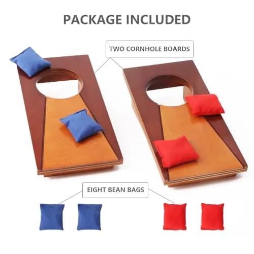 GSE Mini Tabletop Cornhole Toss Game Set with 8 Bean Bags, 10" x 5" | Compact Office & Home Game thumbnail 5
