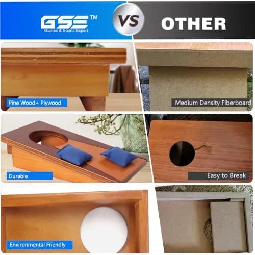 GSE Mini Tabletop Cornhole Toss Game Set with 8 Bean Bags, 10" x 5" | Compact Office & Home Game thumbnail 6