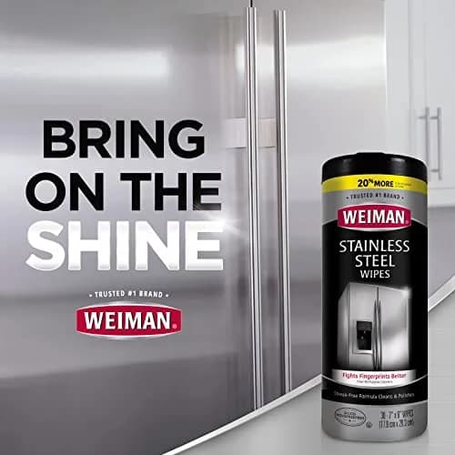 Weiman Stainless Steel Cleaner Wipes (3 Pack, 90 Sheets Total) | Cleans Appliances Without Streaks thumbnail 4