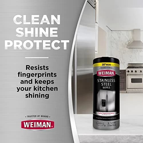 Weiman Stainless Steel Cleaner Wipes (3 Pack, 90 Sheets Total) | Cleans Appliances Without Streaks thumbnail 5