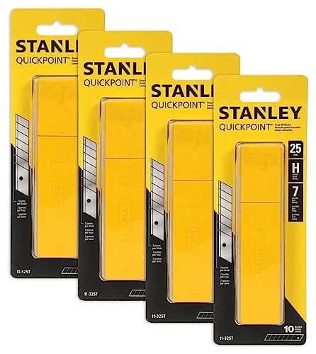 STANLEY Replacement Blade 25 mm | 4-Pack, Stainless Steel, 7-Point, Fits Most Snap-Off Knives thumbnail 1