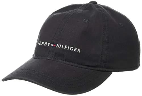 Tommy Hilfiger Men's Logo Dad Baseball Cap, Charcoal | Classic Adjustable Cotton Hat thumbnail 1