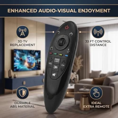 Zerone Replacement Remote Control for 3D Smart TV | 10m Range, No Voice Functions thumbnail 5