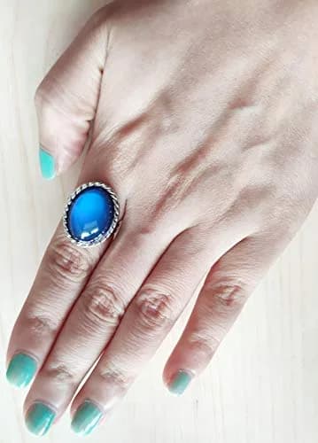 Carykon Classic Oval Mood Ring Adjustable Size | Color-Changing Magic for Lovers & Friends thumbnail 3