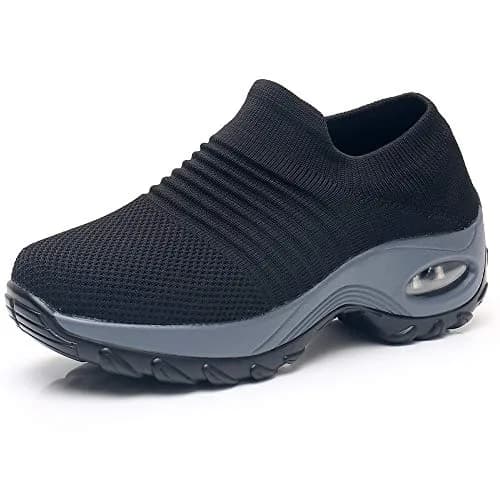 Slow Man Women's Walking Shoes Sock Sneakers Mesh Slip On Air Cushion 10 | Breathable, Lightweight & Comfortable thumbnail 1
