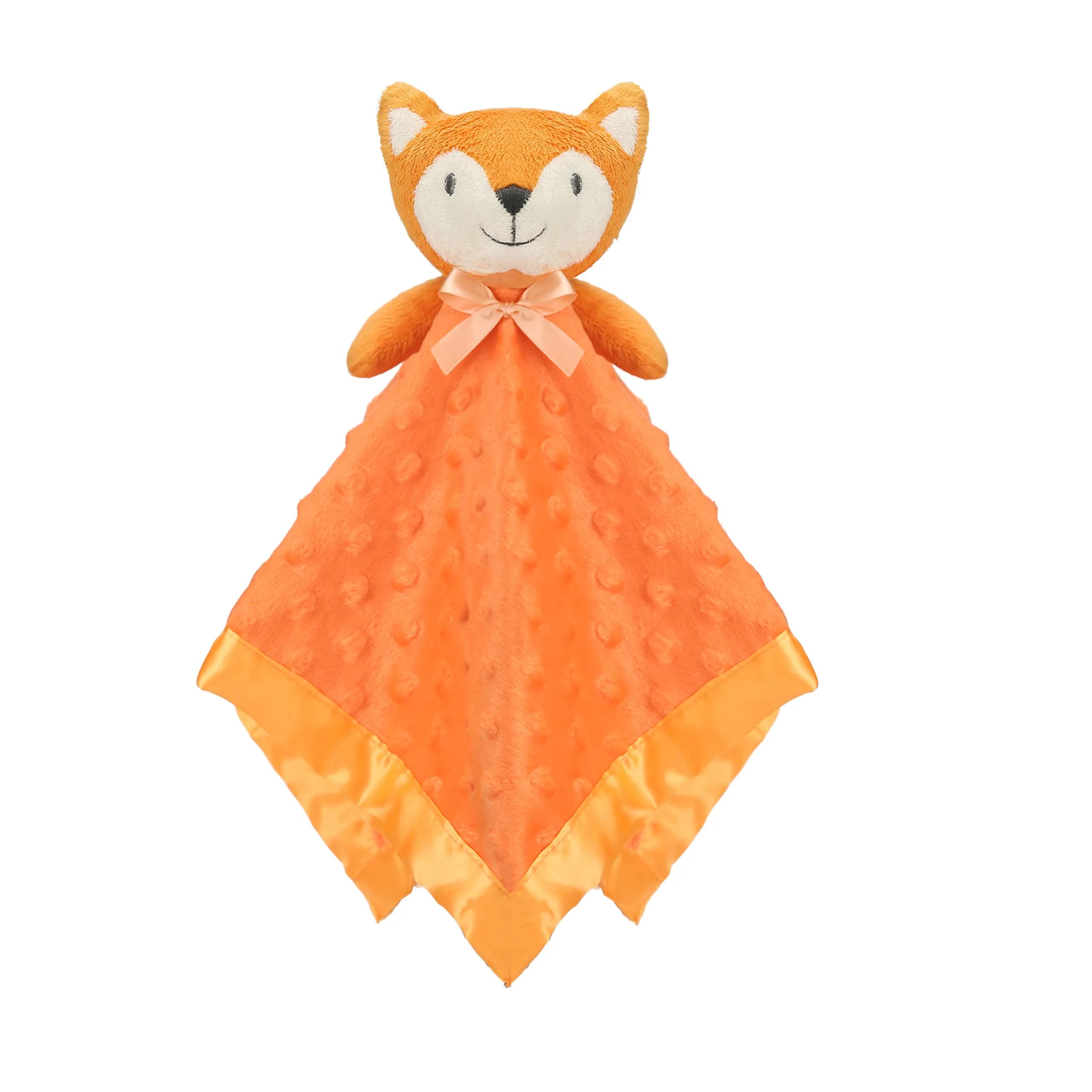 Pro Goleem Elephant Security Blanket 16 Inch | Soft Lovey for Babies & Toddlers — Orange Fox